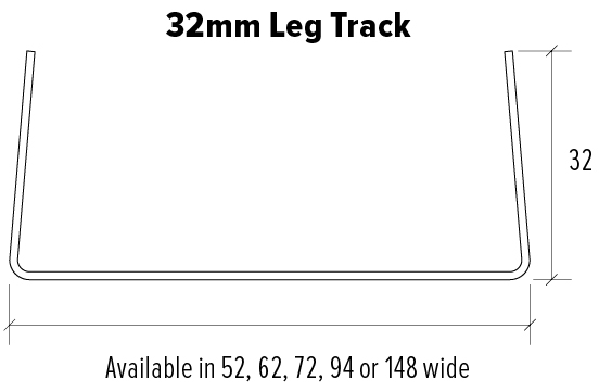 SPT148 – 148mm Track (32mm leg) x 0.5mm – SpeedlineDrywall