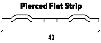 Speedline Pierced Flat Strip Drawing