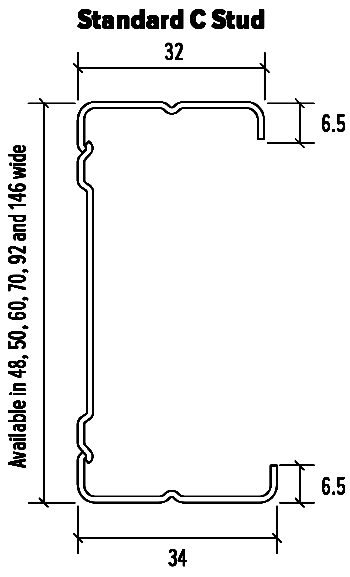 Speedline Standard C Stud Drawing