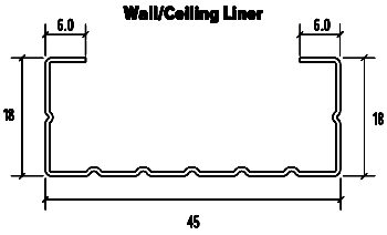 Speedline Wall Ceiling Liner Drawing